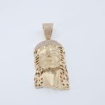 14k Jesus Face Cz (3 inches) 3 img 3524