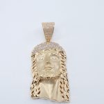 14k Jesus Face Cz (3 inches) 1 img 3525