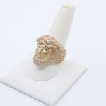 14k Cz Jesus Face Ring Size 9.5 4 img 3536