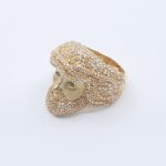 14k Cz Jesus Face Ring Size 9.5 5 img 3539
