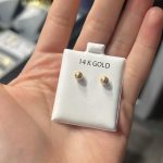 14k Gold Ball Stud Earrings