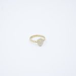 14K Gold Pear-Shaped CZ Cuban Link Ring – Size 7 2 img 4479
