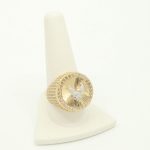 14K gold eagle ring with CZ, size 11