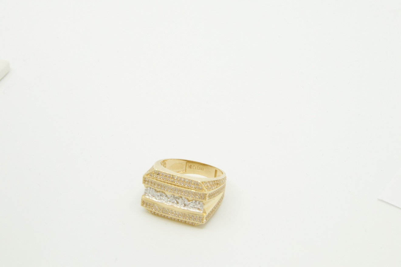 last-supper-ring-14k-gold-cz-size-10-2.jpg 14K gold Last Supper ring with CZ, size 10