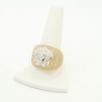 14K Gold Medusa Ring with CZ - Size 11 1 14K gold Medusa ring with CZ, size 11